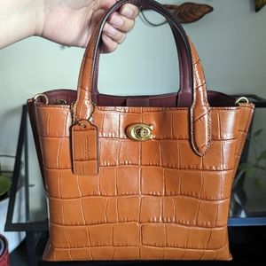 SOLD CGR- Coach Willow Tote - Croc Ginger